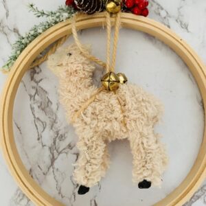 Fun Holiday Llama Wreath; Christmas Wreath, Christmas Decor, Holiday Decor