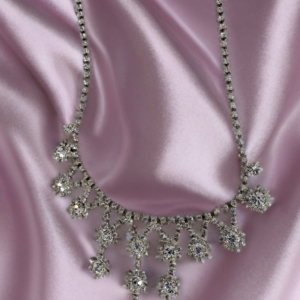 Vintage Rhinestone Necklace; 16-inch Formal Jewelry