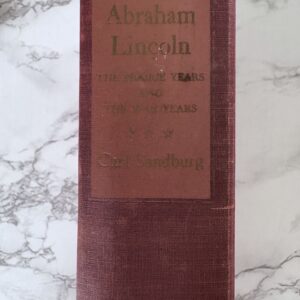 Vintage "Abraham Lincoln the Prairie Years and the War Years" Carl Sandburg 1954, One-Volume Edition